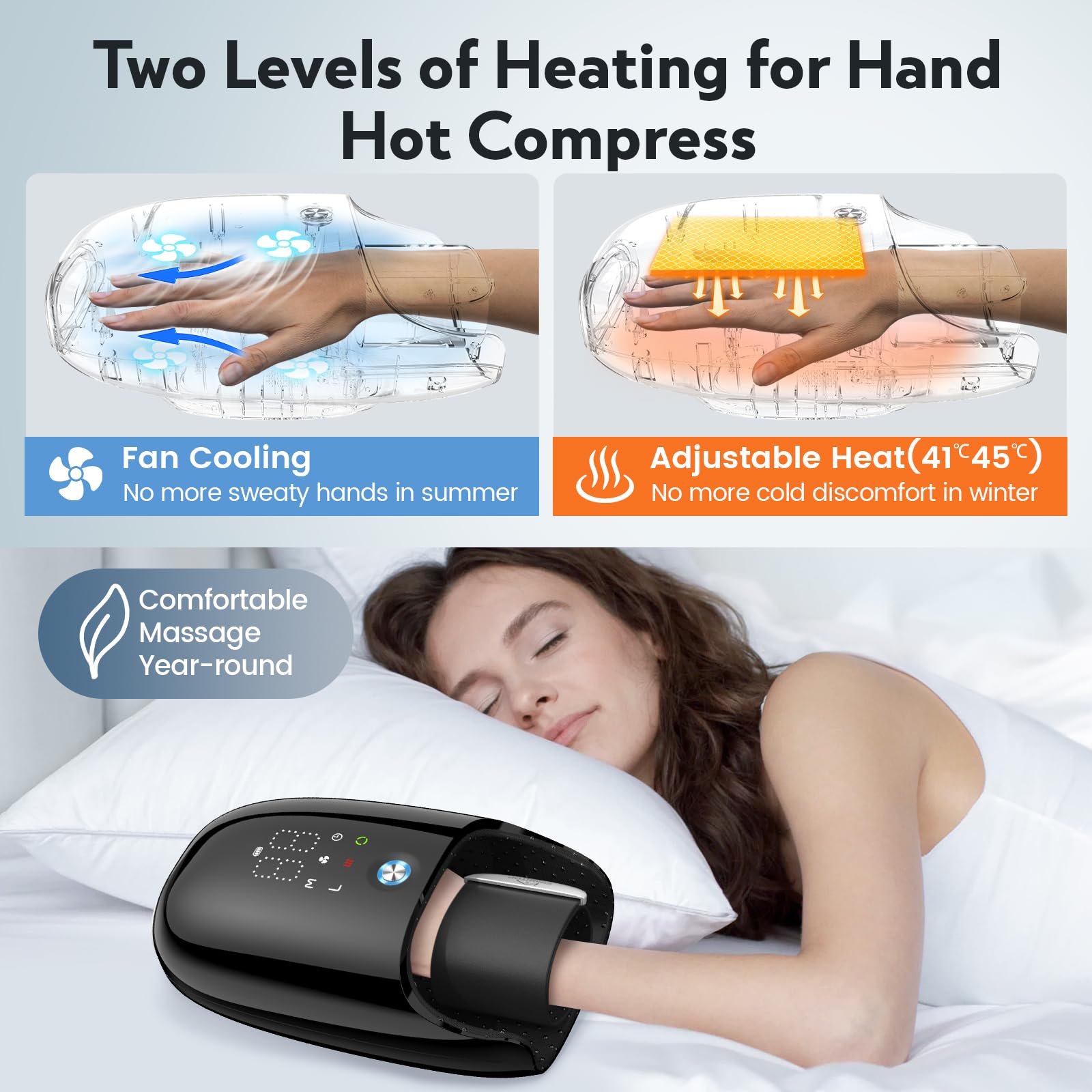 Ehightop massager with adjustable straps for secure fit during use