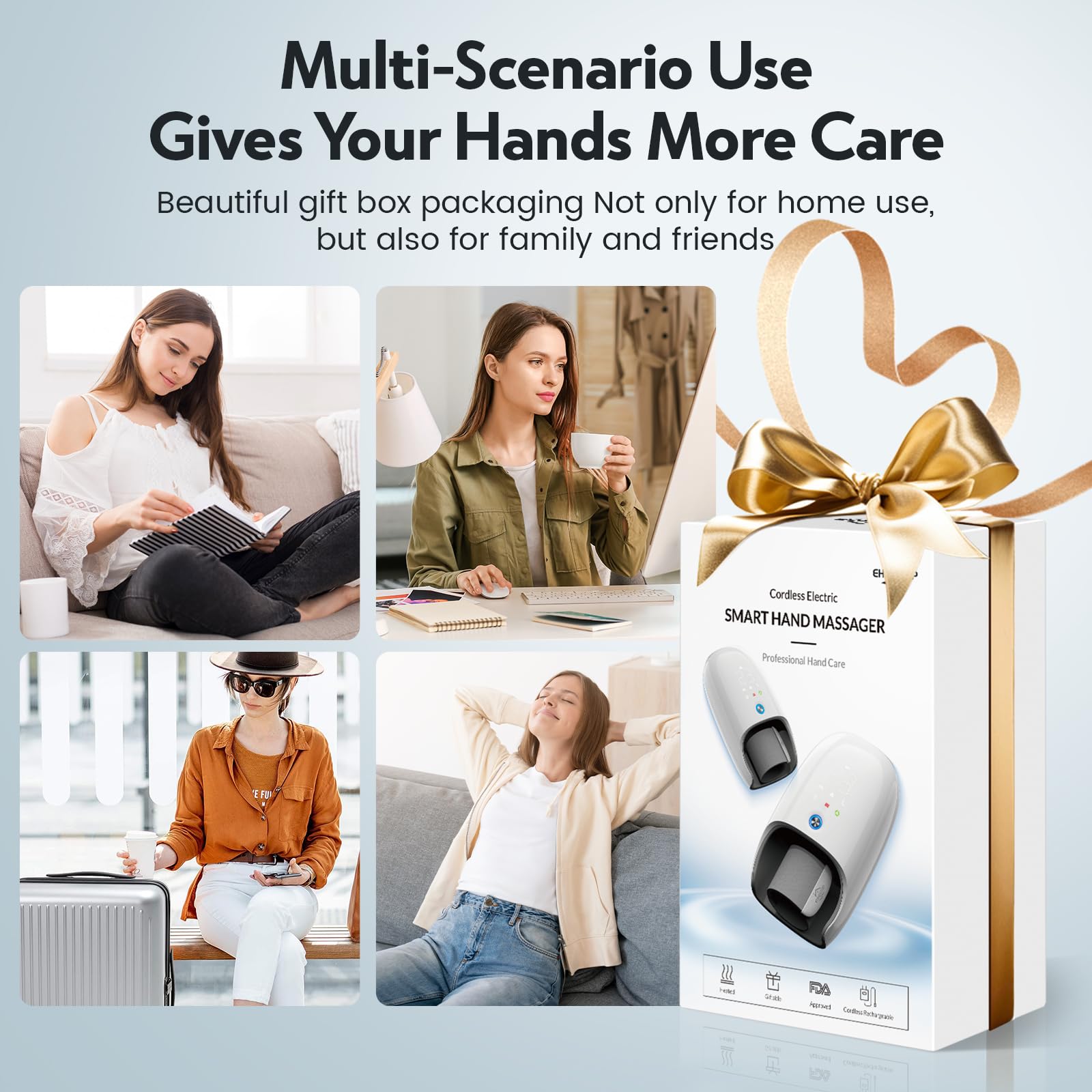 Ehightop portable hand massager suitable for home or travel