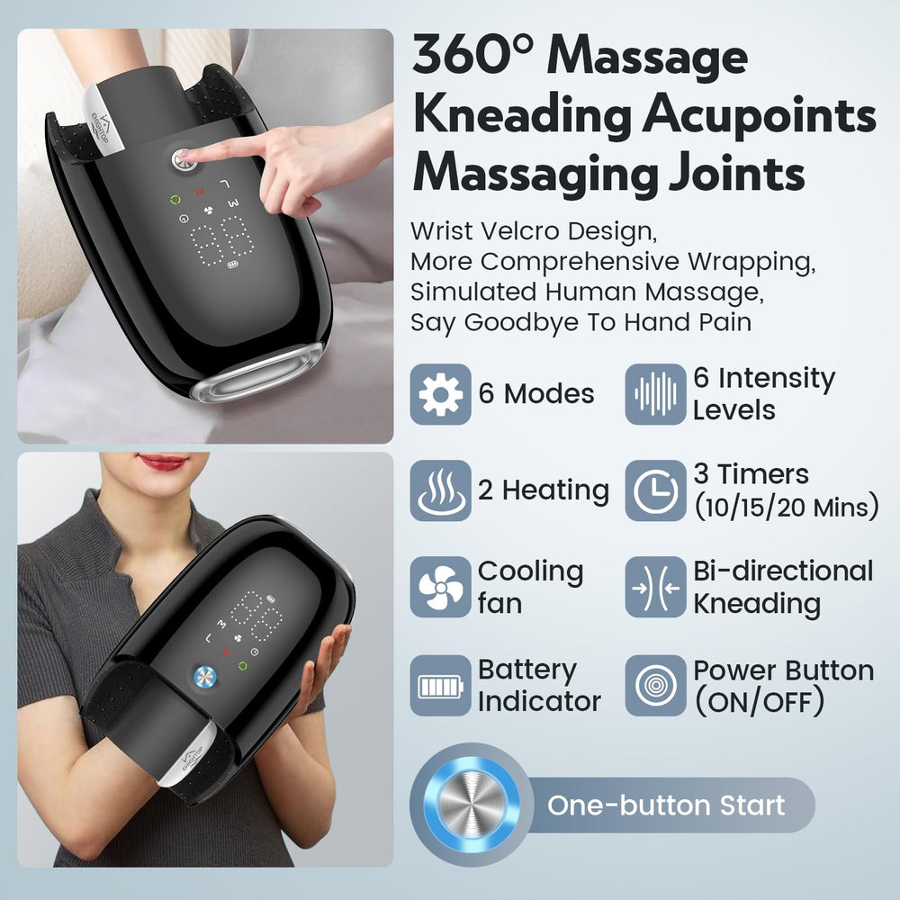 Ehightop massager with smart timer and safety features