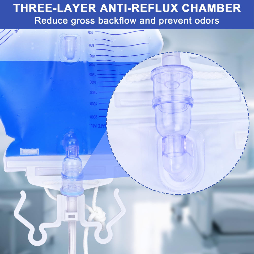 Ehoycq sterile 2000ml bag for reliable overnight urine management at home.