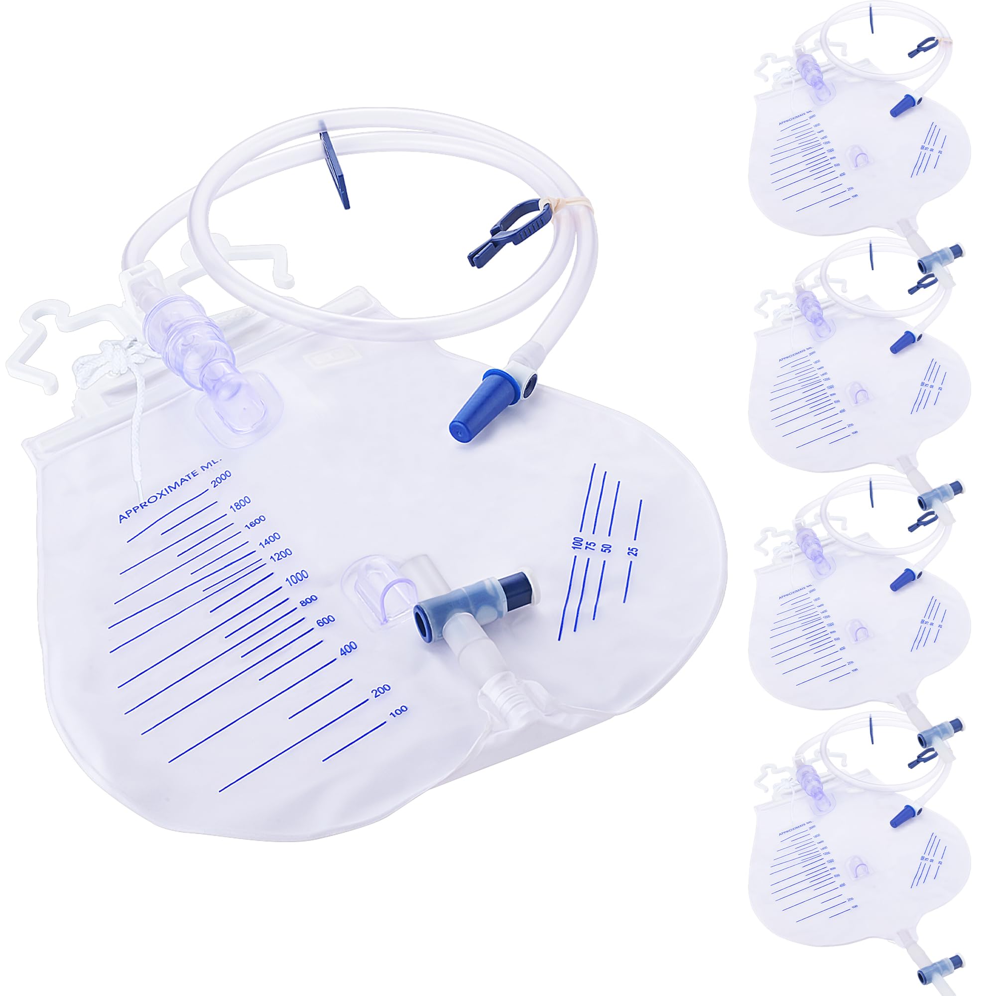 Ehoycq urinary drainage bag with anti-reflux chamber supports smooth drainage overnight.