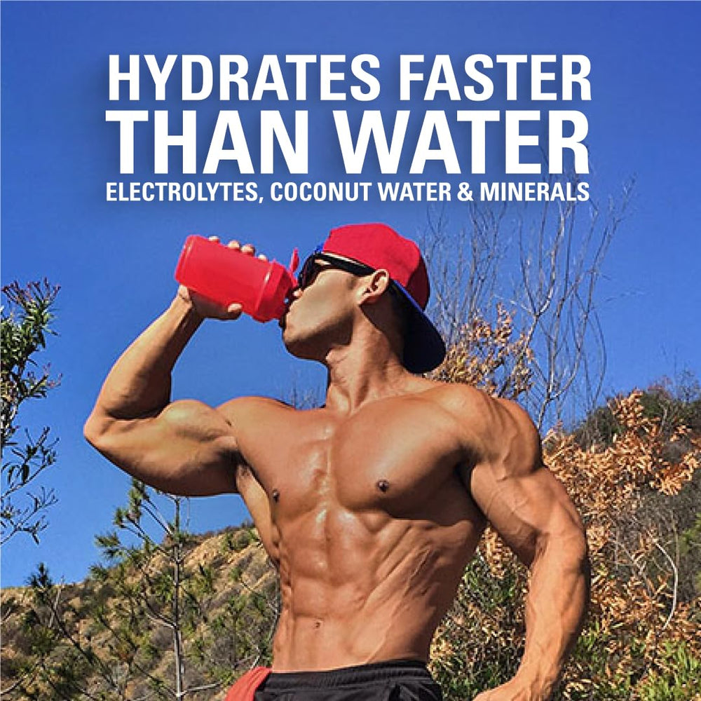 EHP Labs Hydreau water bottle running scene shows steady hydration while exercising.