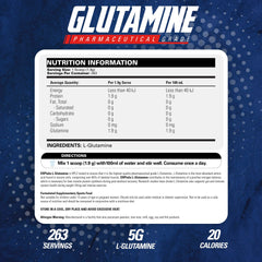EHP Labs L Glutamine powder scoop ready for daily mixing and recovery routines.