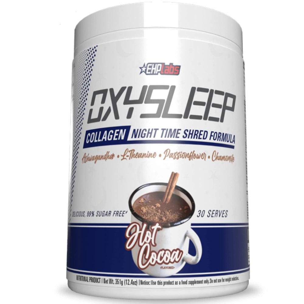 EHP Labs OxySleep collagen bottle on shelf indicating relaxing nights