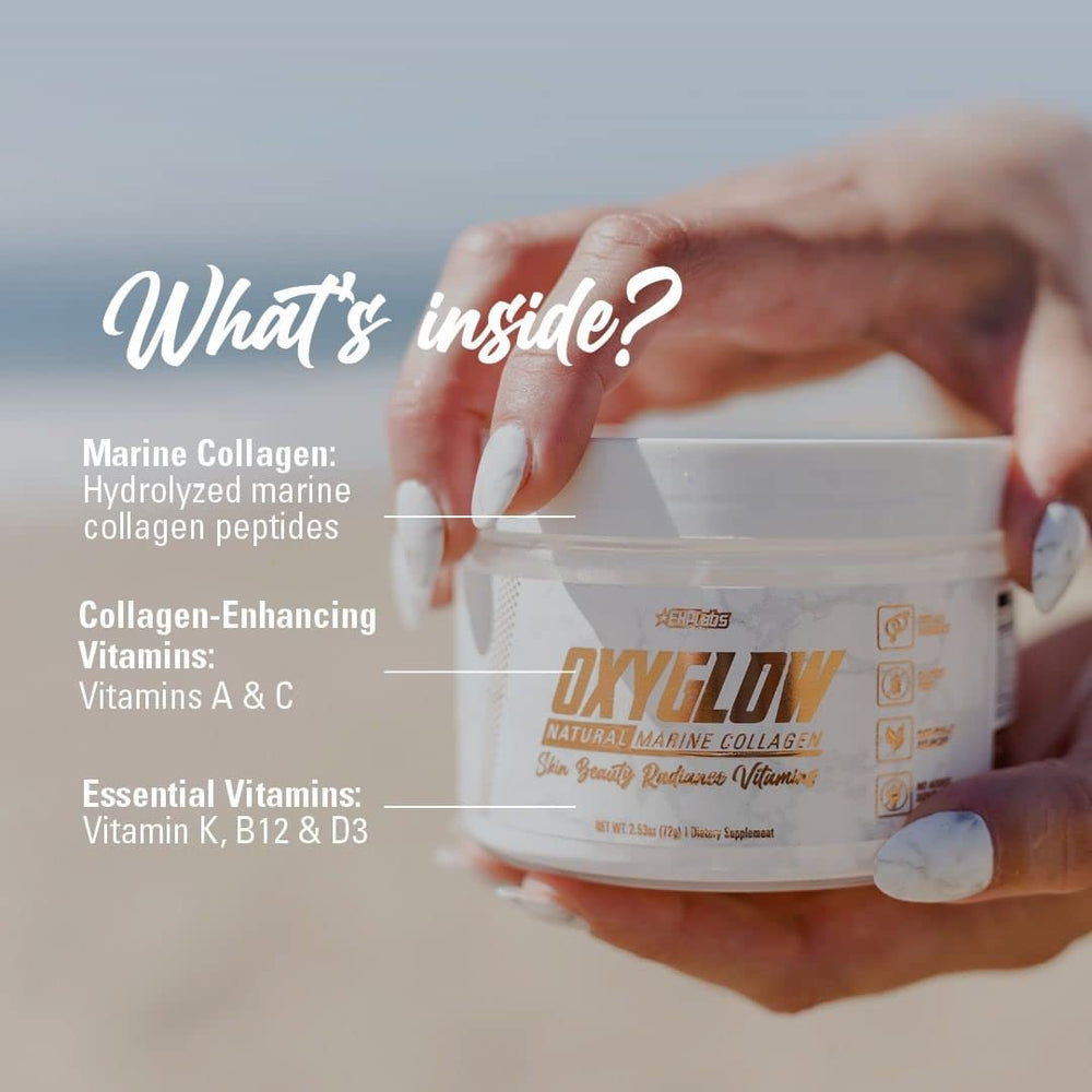 OxyGlow scoop with container for easy daily collagen intake