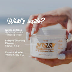 OxyGlow scoop with container for easy daily collagen intake