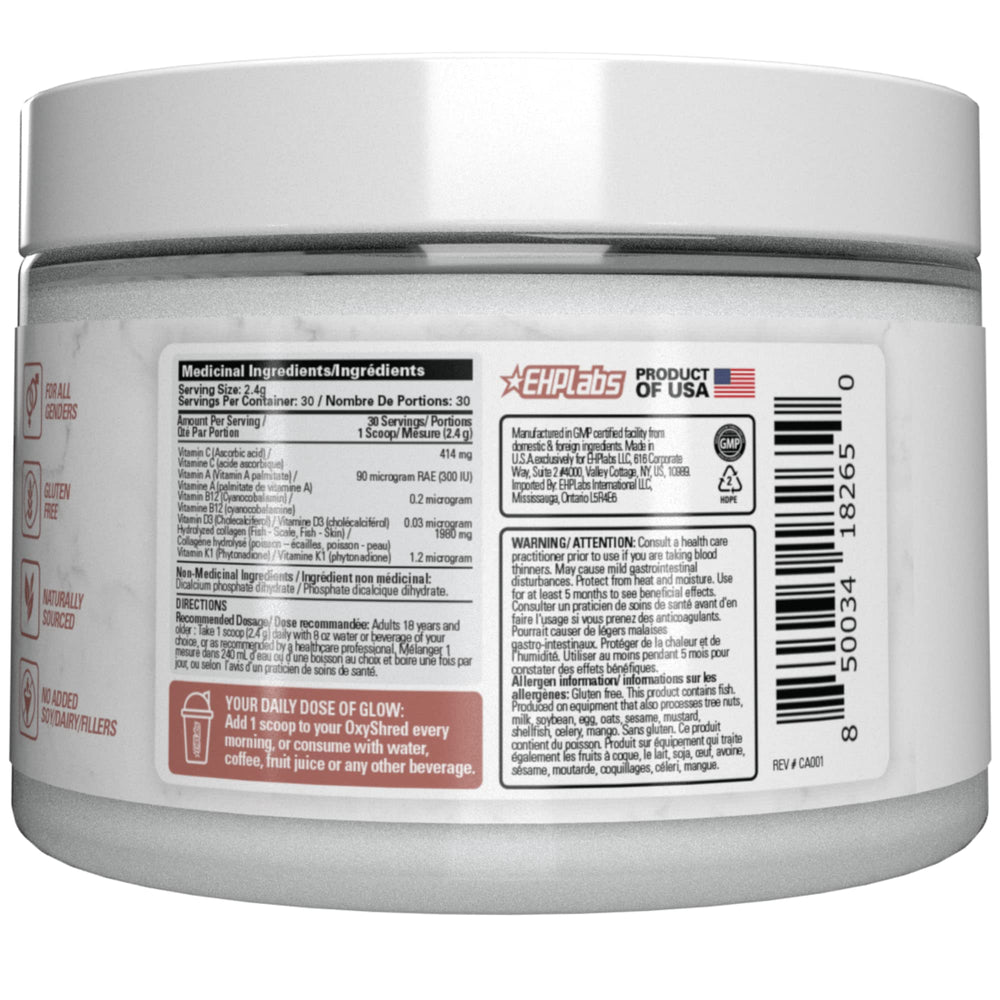 OxyGlow blended into smoothie for effortless daily beauty support