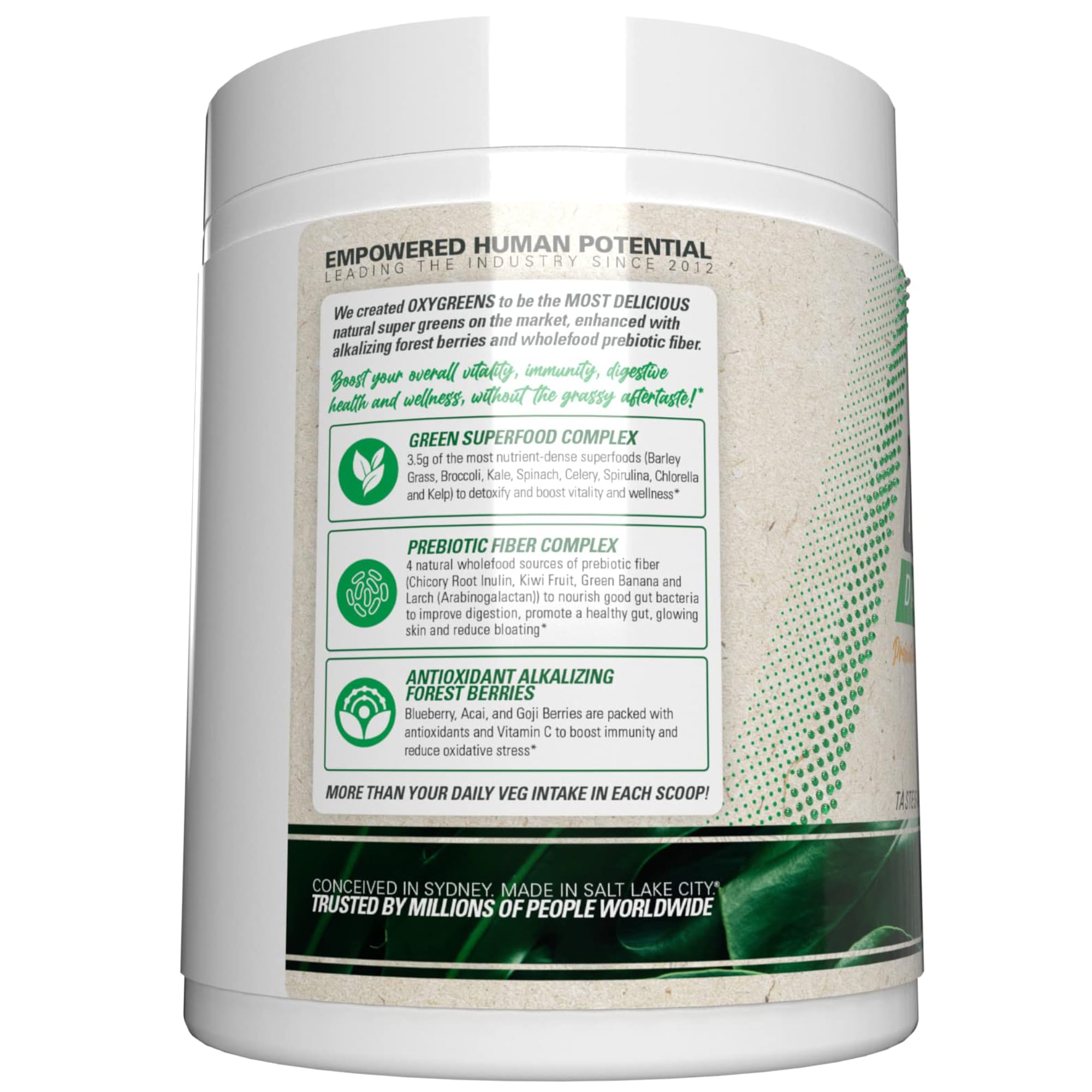 EHP Labs OxyGreens packaging image underlines premium greens for active lifestyles