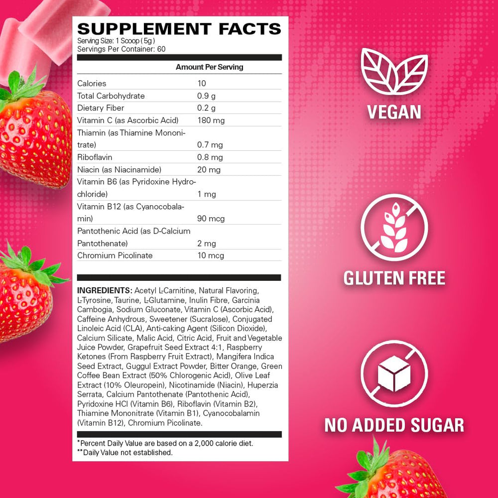 EHP Labs OxyShred Cosmic Blast label close-up highlighting ingredients