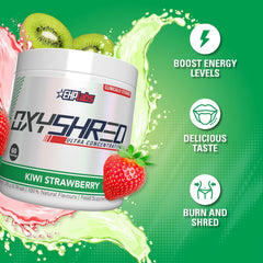 EHP Labs OxyShred label close-up highlights quality ingredients
