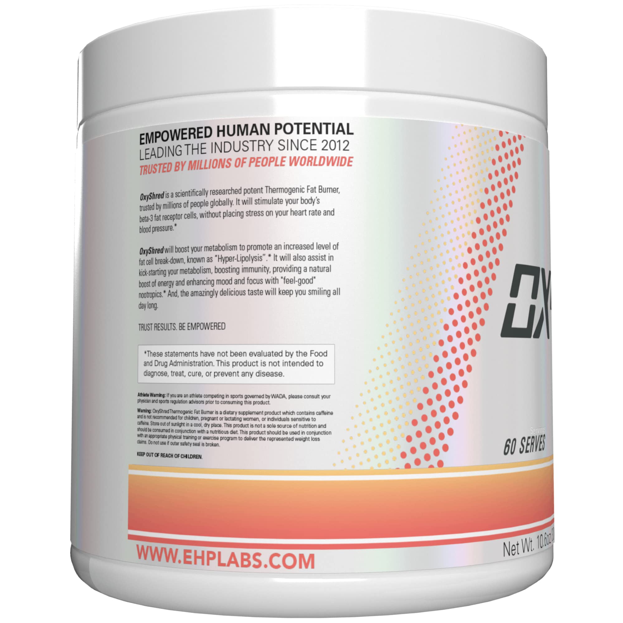 OxyShred label indicating USA GMP quality and lab-tested assurance