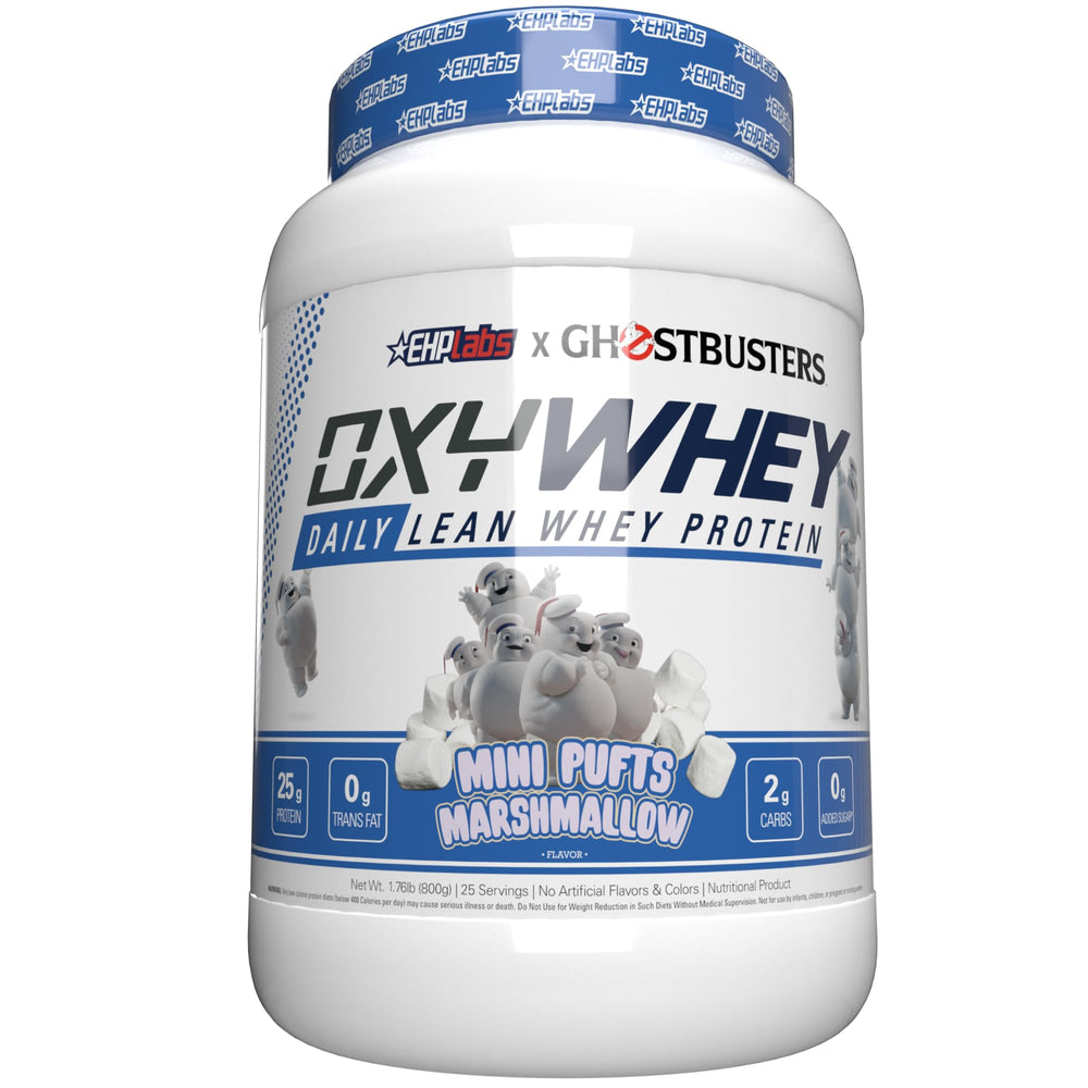 EHP Labs OxyWhey marshmallow tub with protein for post-workout fueling