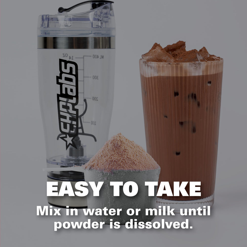 EHP Labs OxyWhey non-GMO seal highlighting clean ingredients.