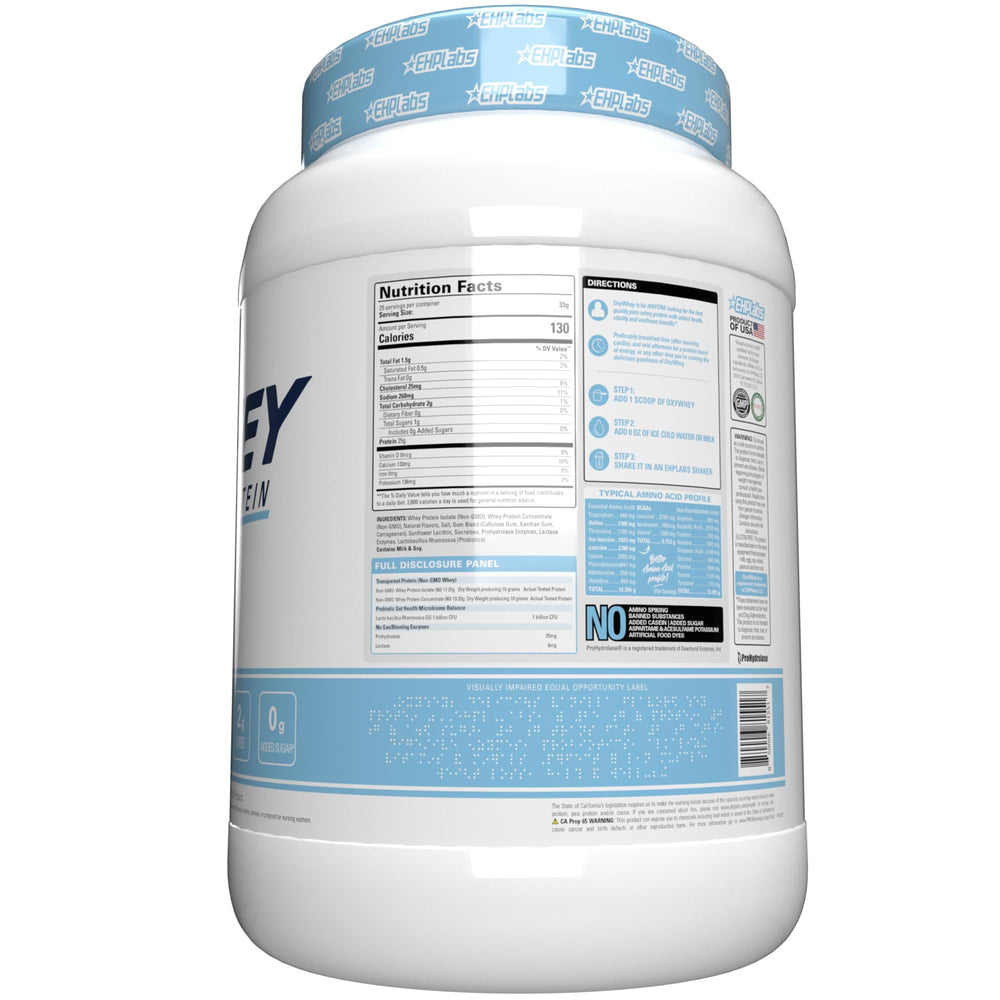 EHP Labs OxyWhey post-workout shake after training sessions