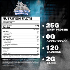 OxyWhey protein scoop showing 25g serving