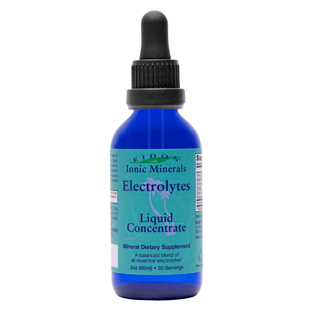 Eidon Electrolytes liquid drops bottle pour supports daily hydration balance
