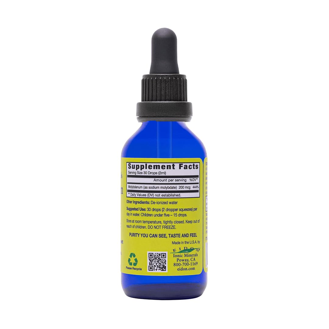 Eidon Ionic Minerals molybdenum bottle with dropper for daily use