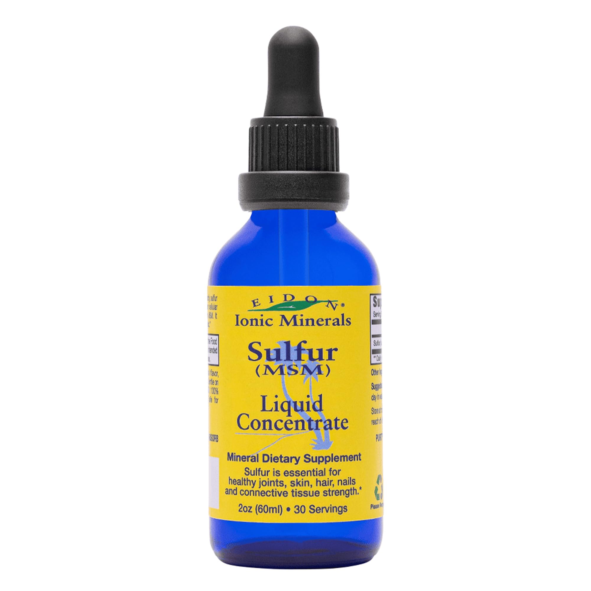 Eidon Ionic Minerals sulfur concentrate bottle ready for daily use and skin support