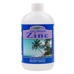 Eidon Ionic Minerals Zinc liquid bottle pour shows convenient daily immune support
