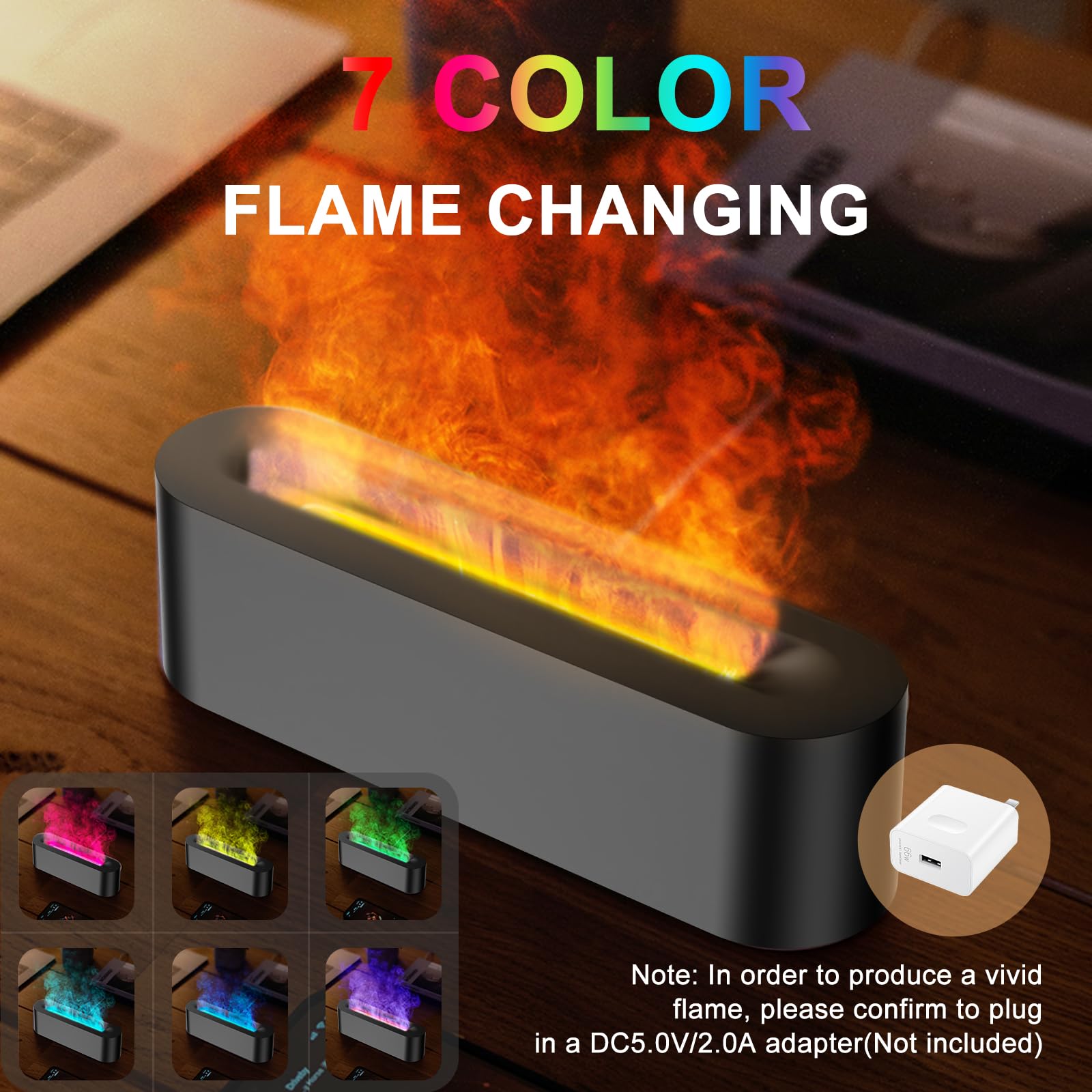 Eiifiter Timeable Diffuser showcasing 7 color changing lights