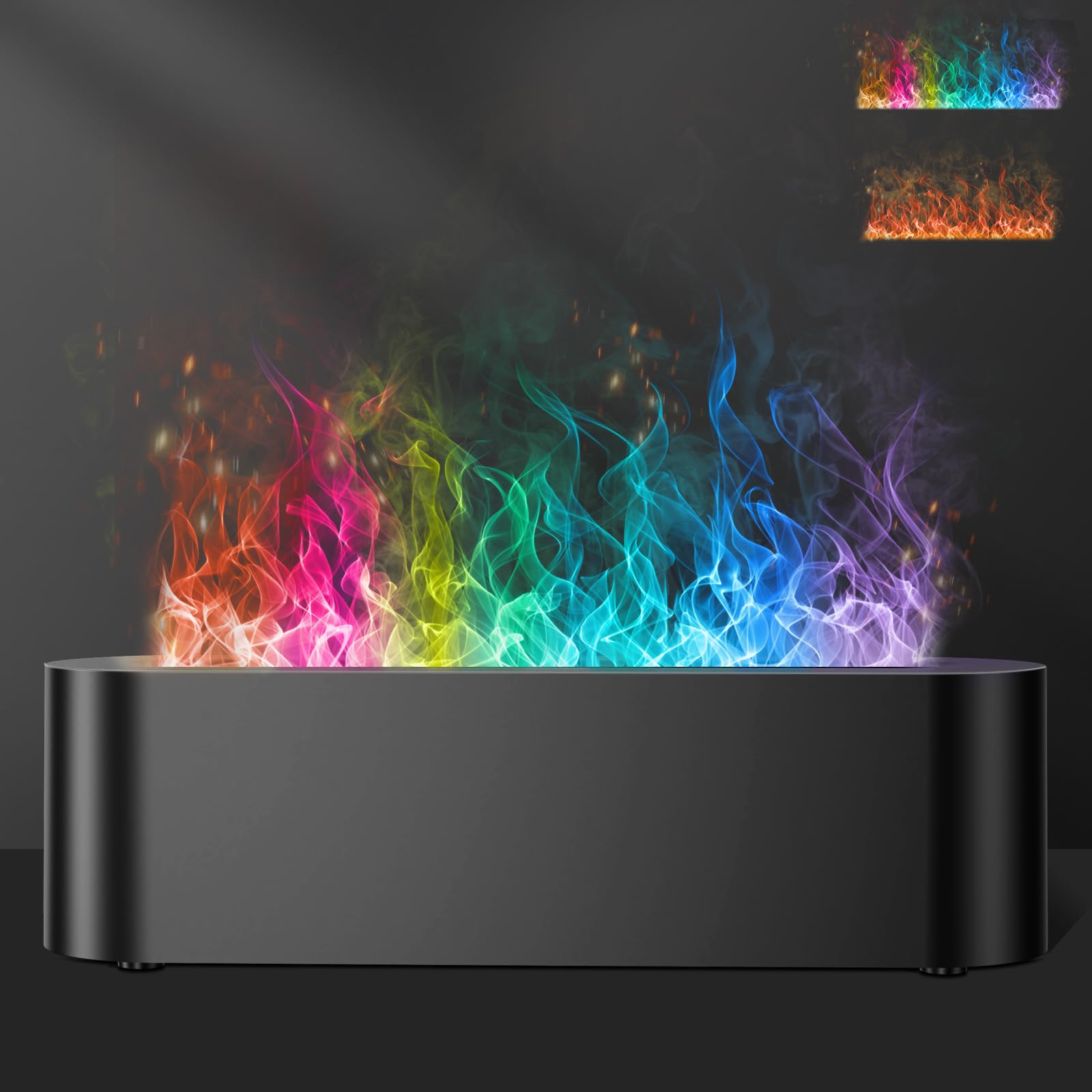 Eiifiter Colorful Flame Diffuser with LED glow for calming ambiance