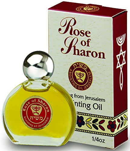 Ein Gedi Rosa de Sharon, frasco de aceite para unción con aroma suave para oración y meditación