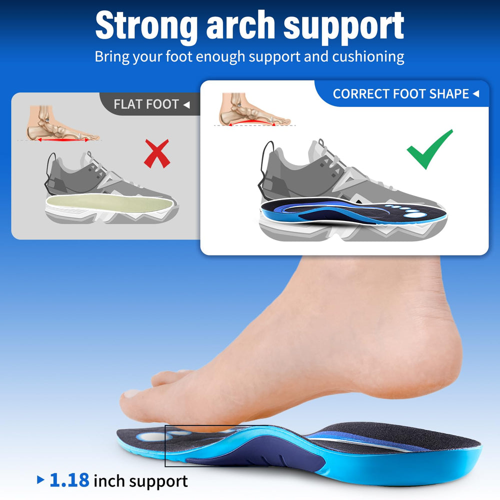 EIRMAT 3cm TPU arch support helps balance foot stress and stride alignment.