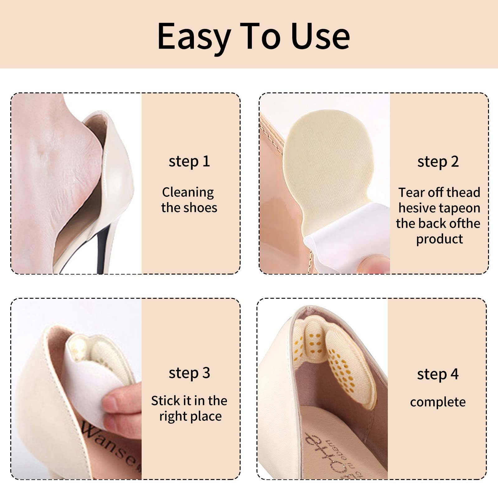 EIRMAT easy-application back adhesive sticks securely and quickly.