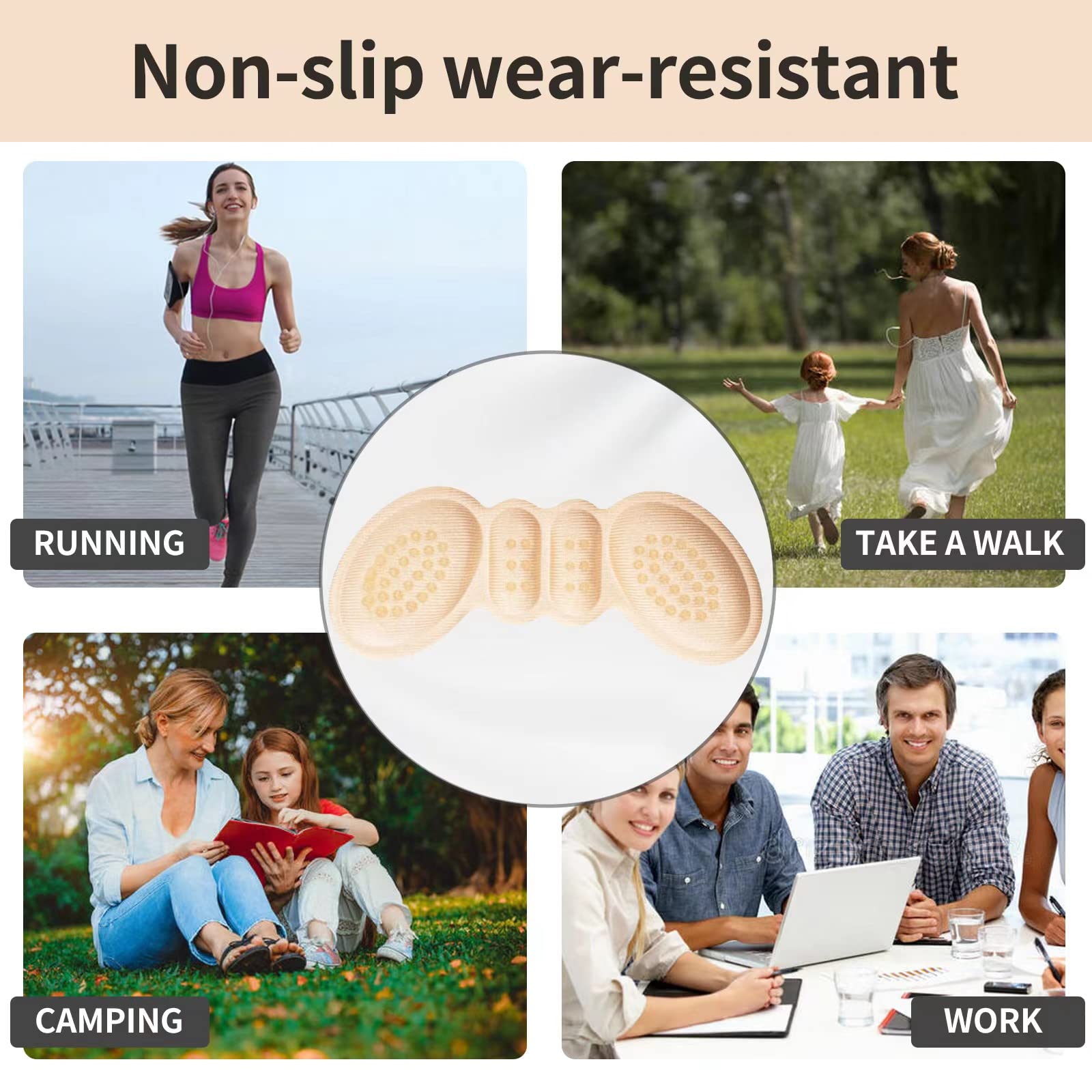 EIRMAT pack of 4 heel pads offers versatile protection.