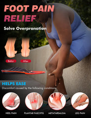 EIRMAT plantar fasciitis insoles in use inside a boot to reduce fatigue.