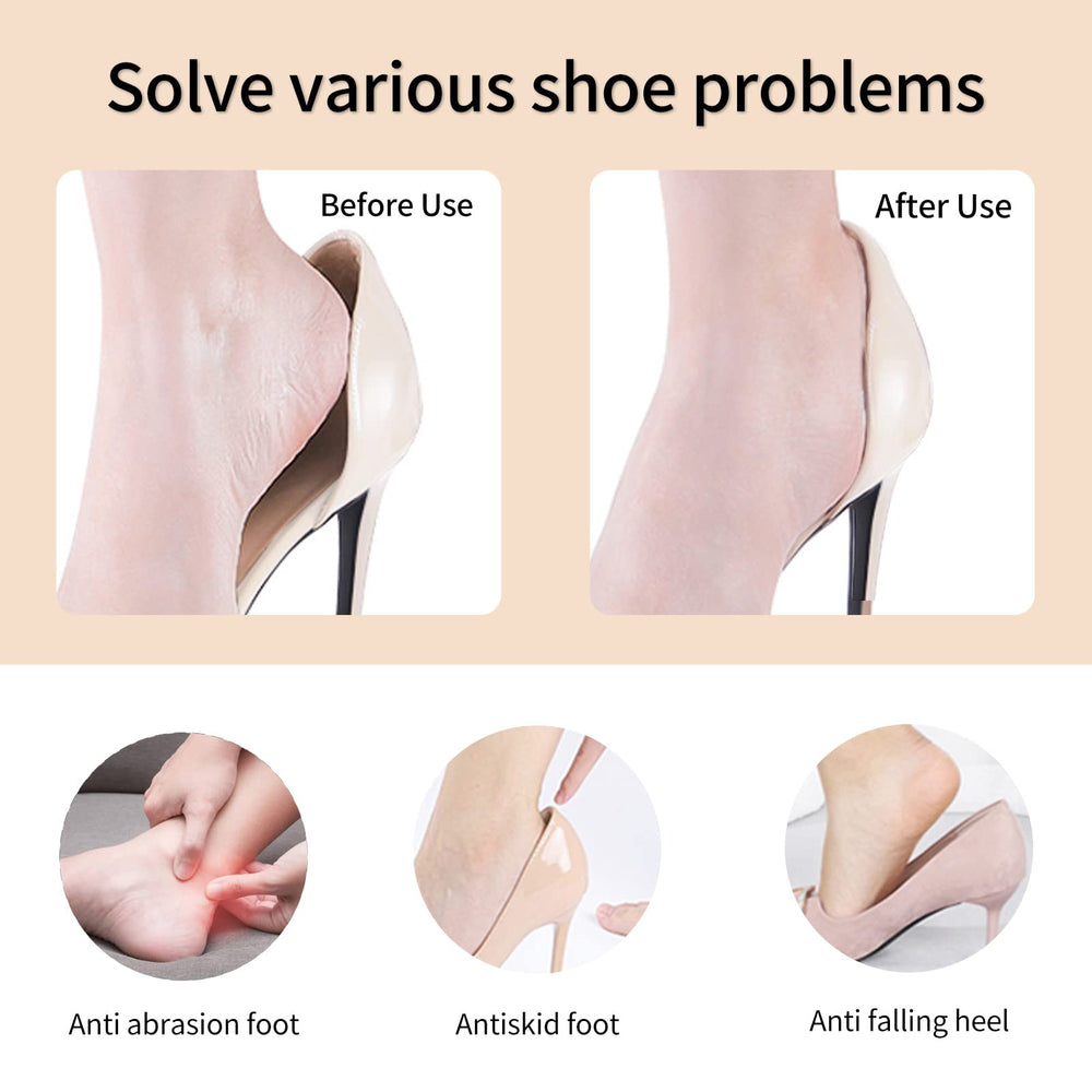 EIRMAT universal-fit heels adapt to many shoe styles for comfort.