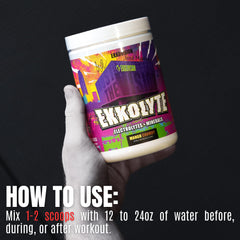 Ekkolyte lemon-lime drink after mixing for a refreshing hydration option.