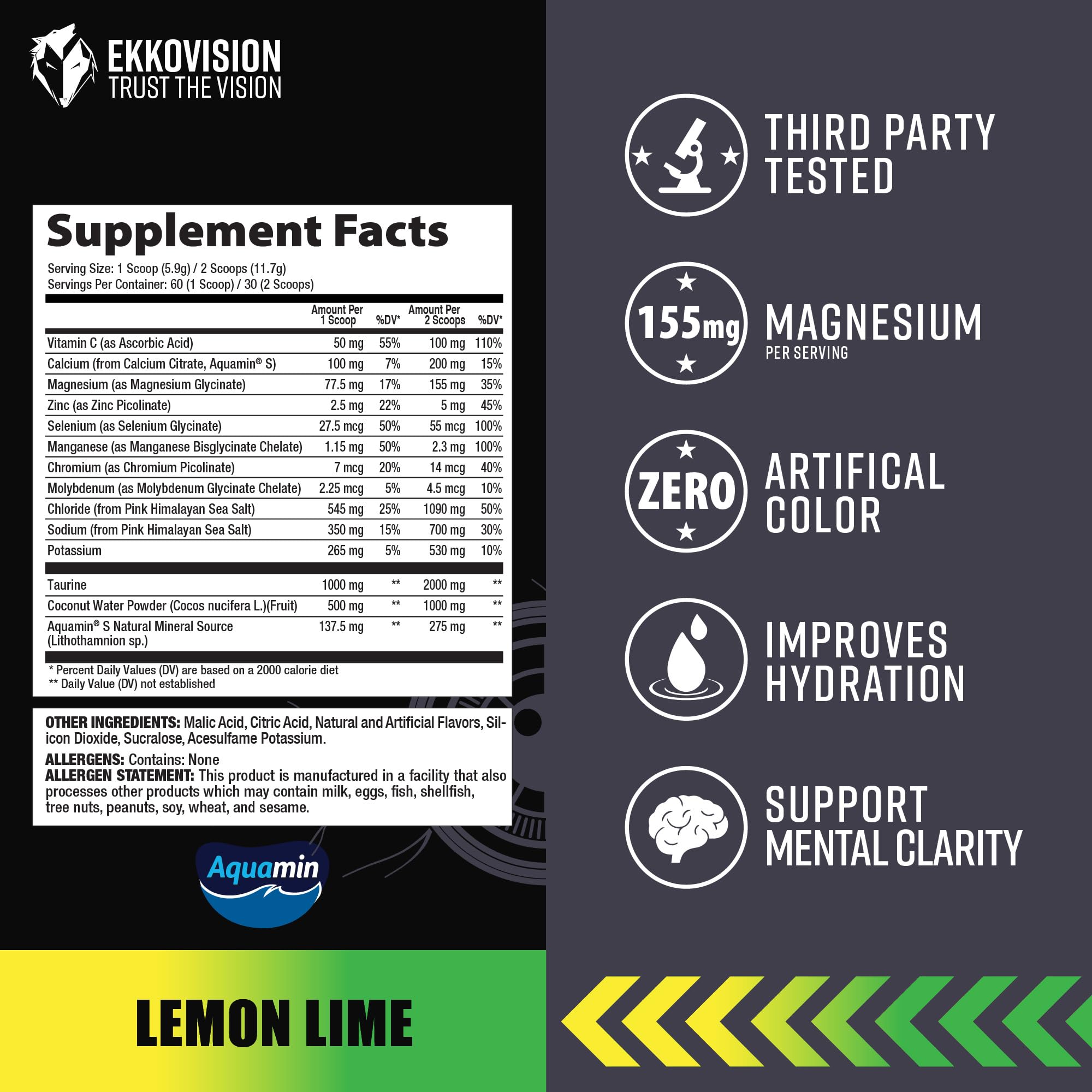 Ekkolyte powder dissolving in water for quick, refreshing electrolyte support.