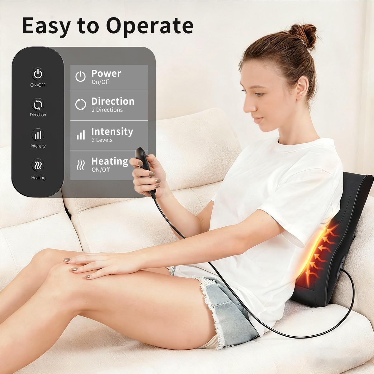 Ekmoey neck massage mode offers customizable pressure for daily stiffness.