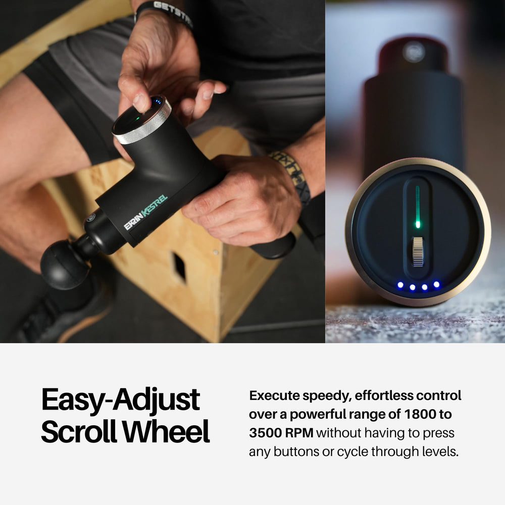 Ergonomic grip and chrome bezel on Kestrel for comfortable sessions