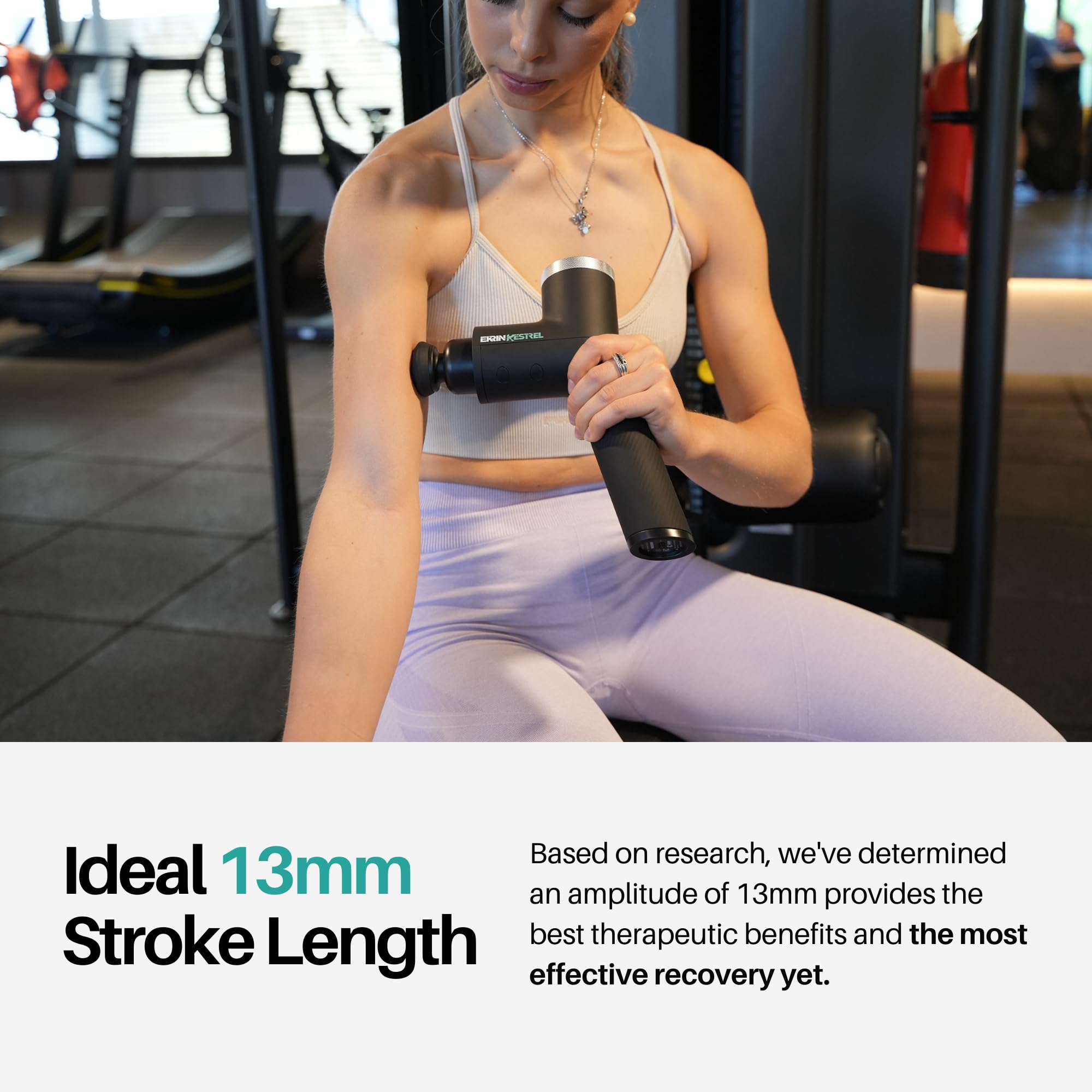 Kestrel massage gun USB-C PD charging for fast, convenient recharging