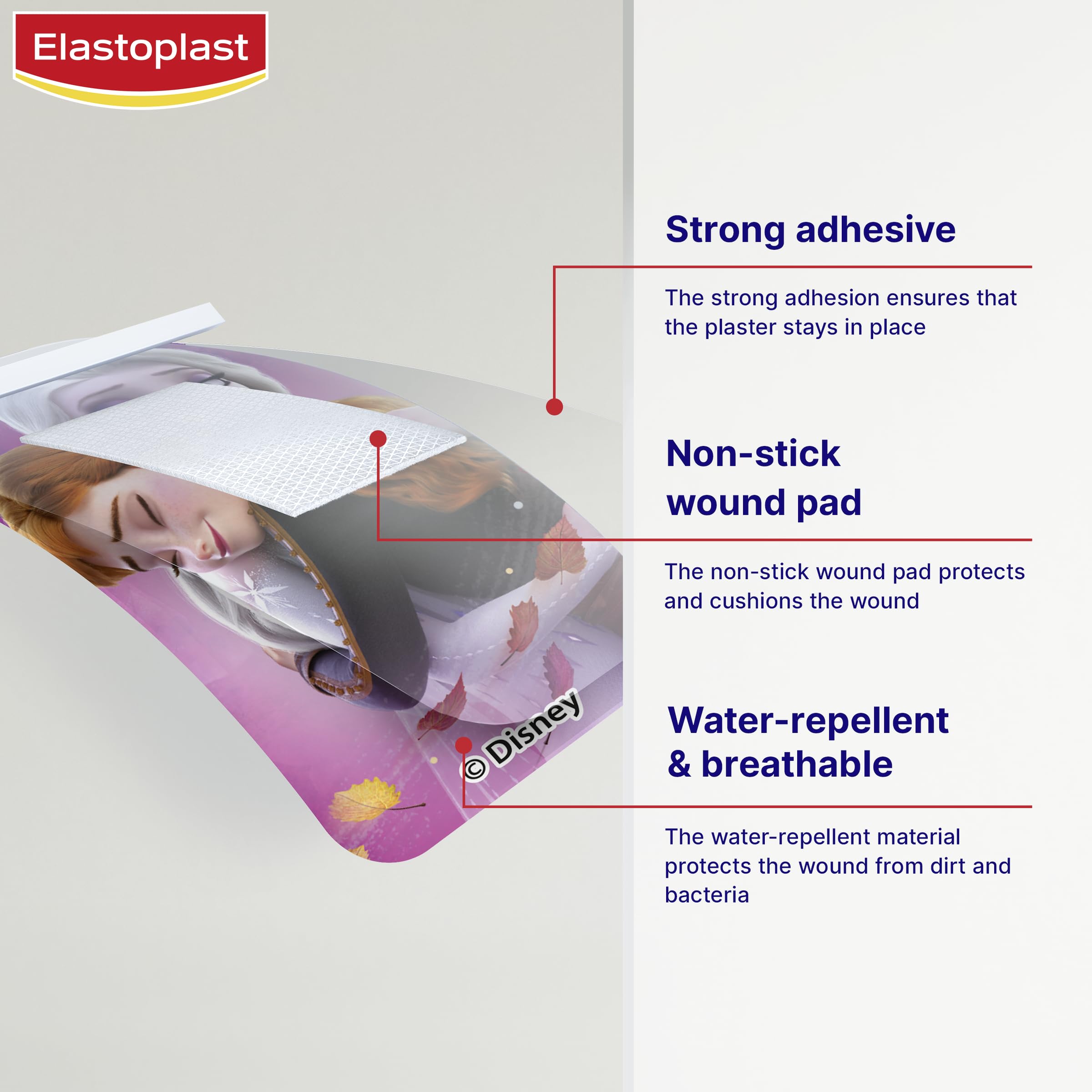 Resistente al agua para curitas Frozen Elastoplast que acompañan juegos