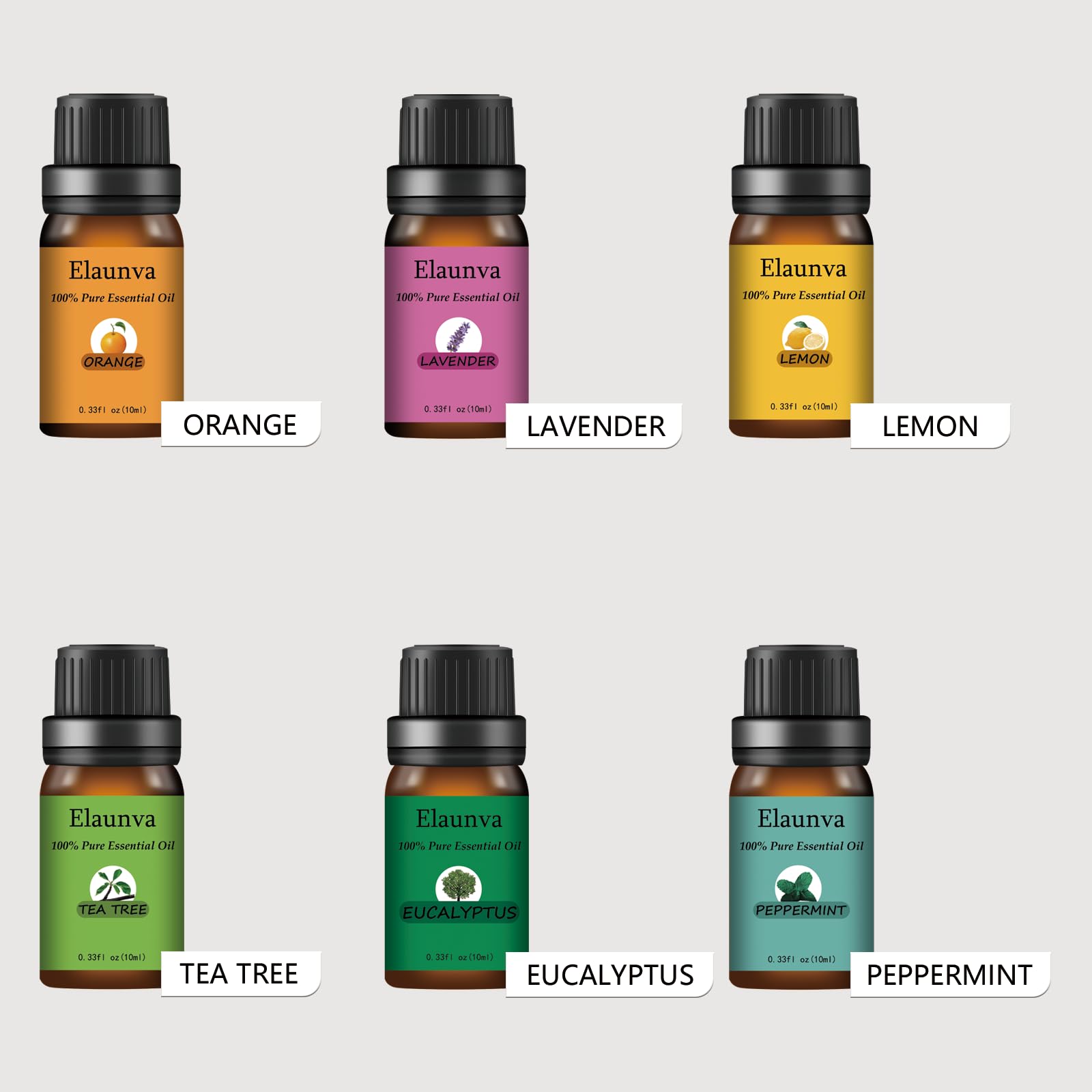 Elaunva eucalyptus 10ml bottle ideal for diffusing and freshness.
