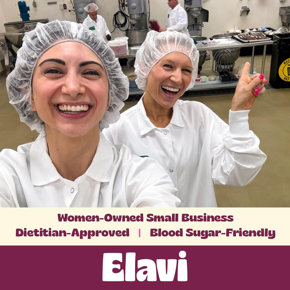 ELAVI Birthday Cake Blondie gluten-free vegan brownie on a plate ready to enjoy