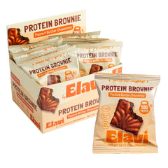 ELAVI peanut butter chocolate protein brownie pack for on-the-go snacking