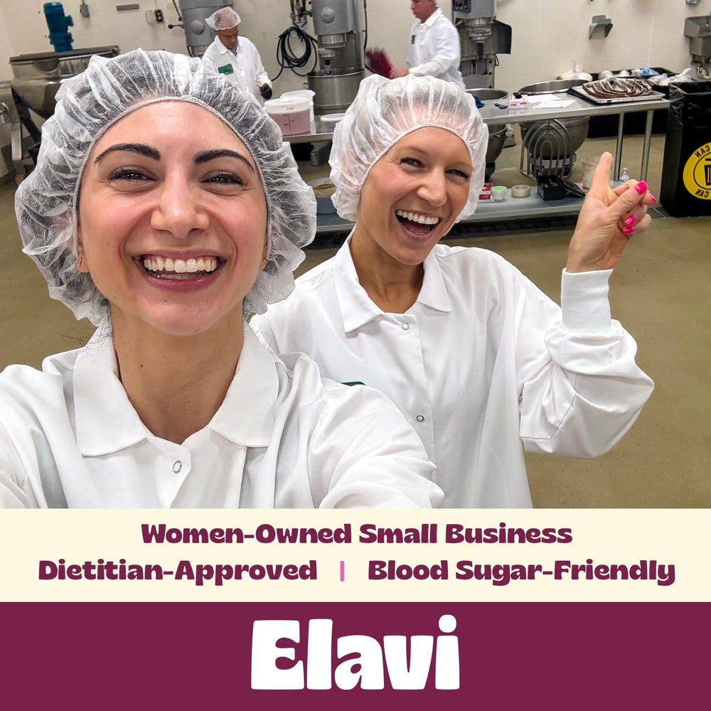 ELAVI Protein Brownie on a breakfast tray, balanced morning snack with protein