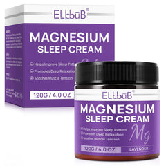ELBBUB magnesium cream sleep bottle application for quick absorption before bedtime.