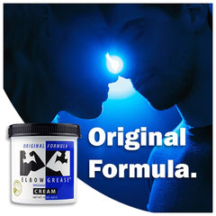 Elbow Grease Original Massage Cream silky glide in therapy session for relaxing, friction-reducing touch.