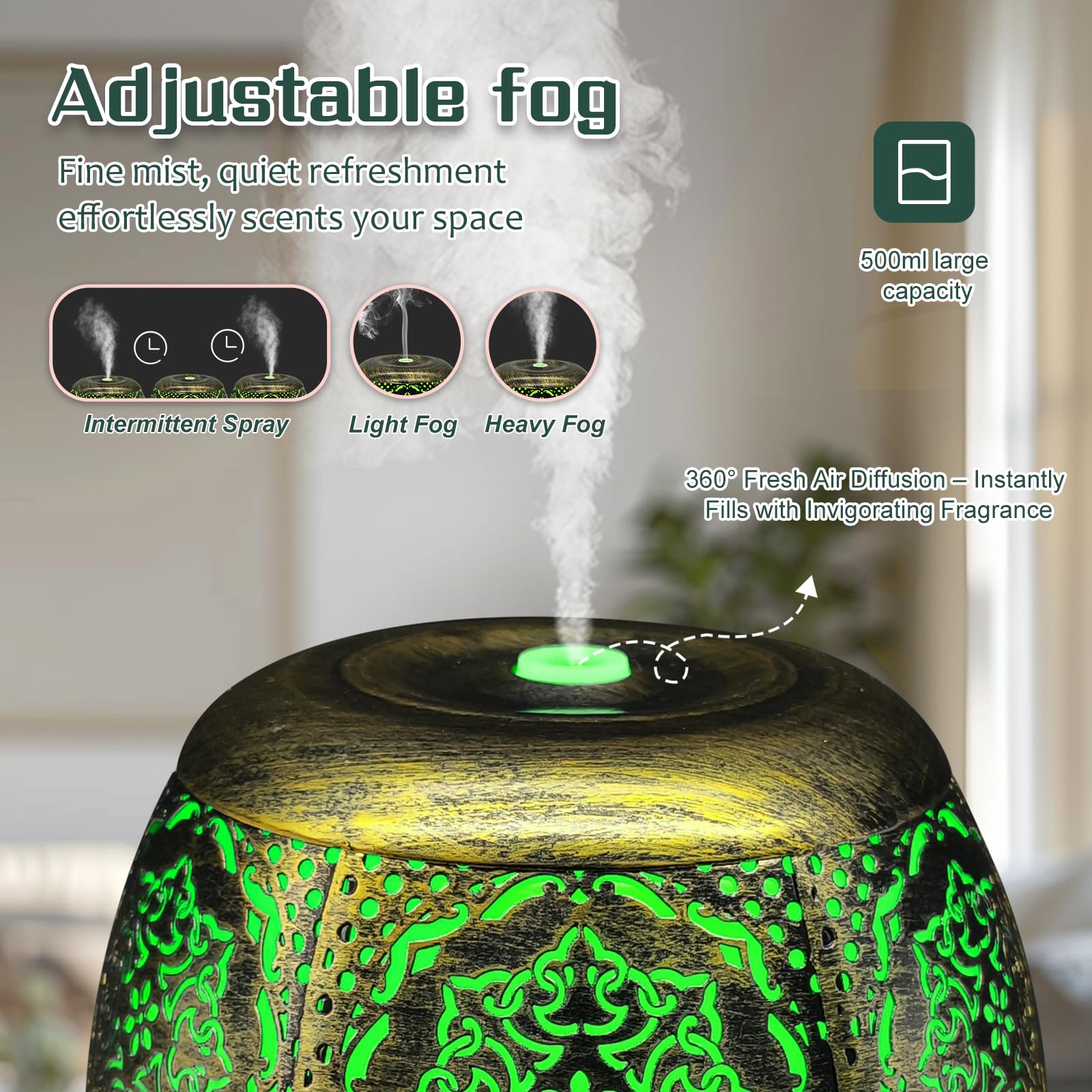 Elcxsla essential oil diffuser doubles as a night light