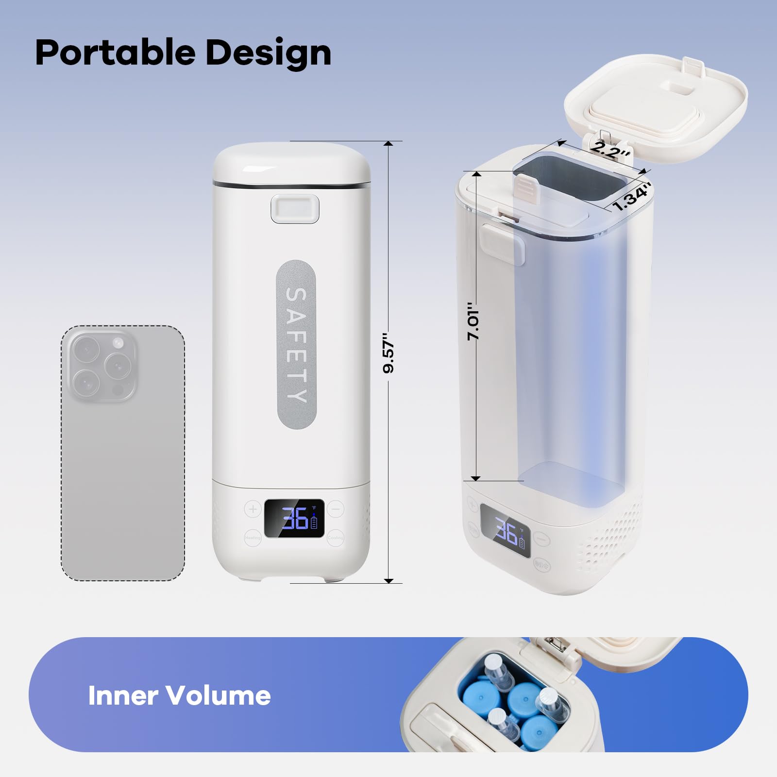 ELDERACARE insulin pen capacity and compact dimensions fit most pen sizes.
