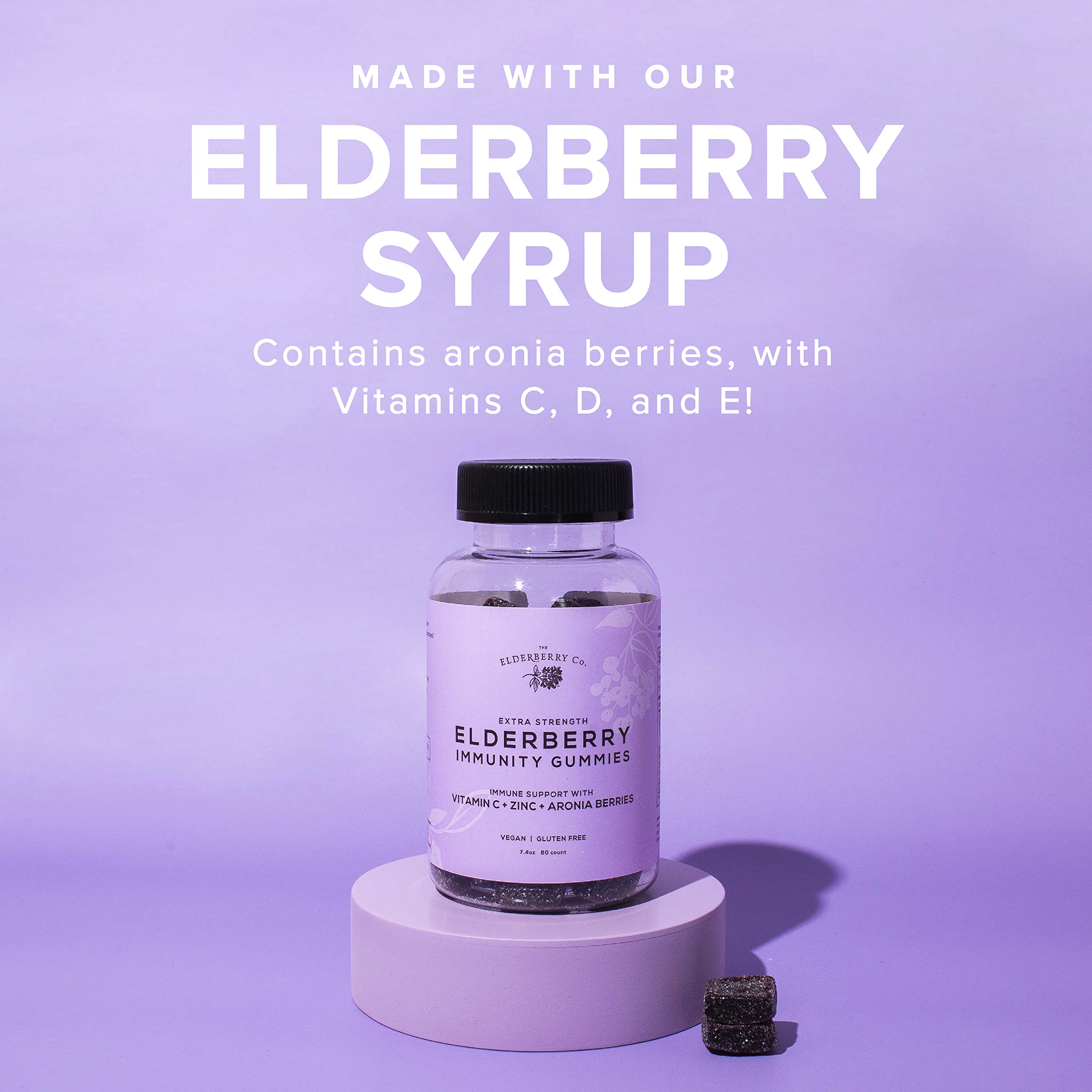 The Elderberry Co. packaging display for easy stocking and travel-friendly wellness.