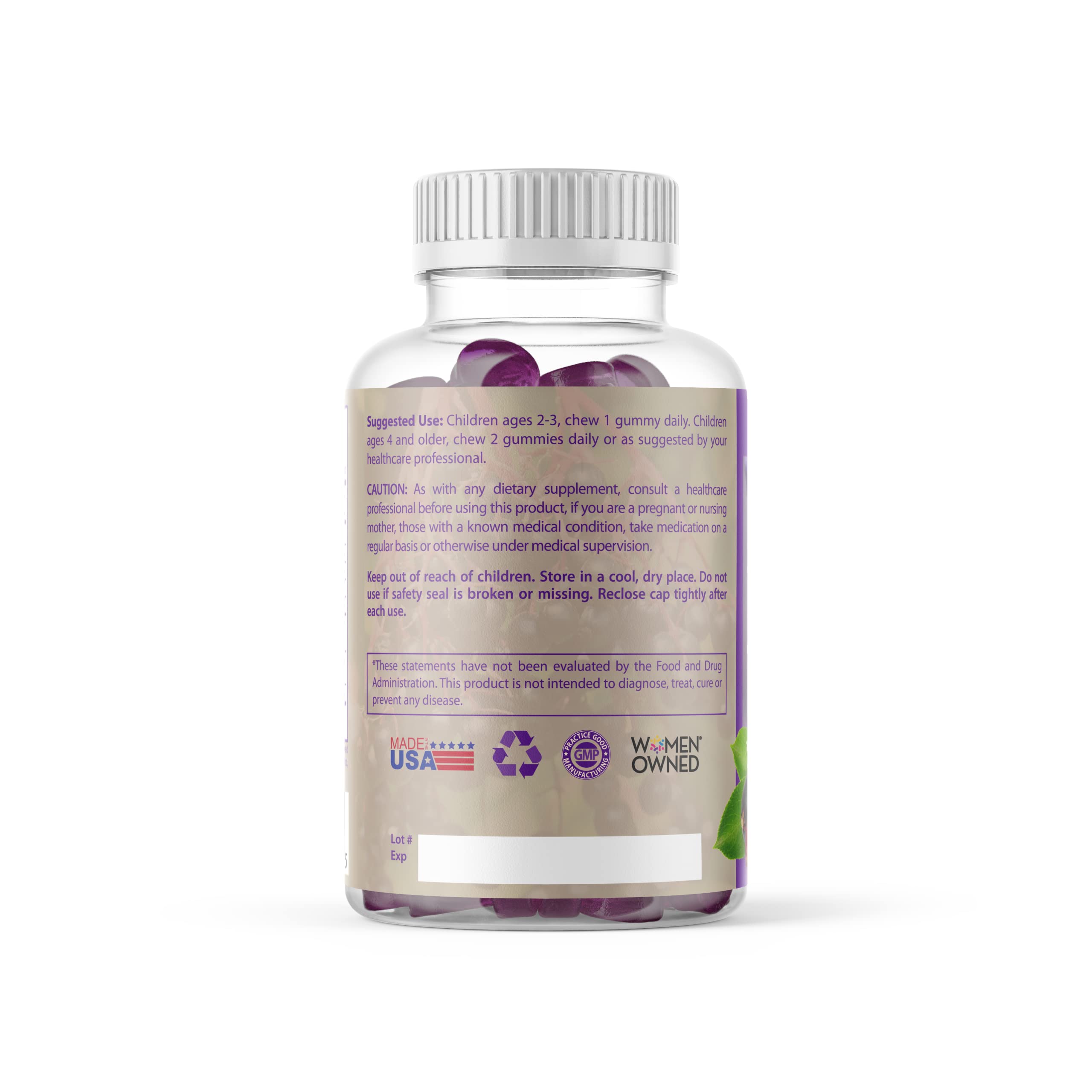 Elderberry Queen organic black elderberries provide natural sweetness