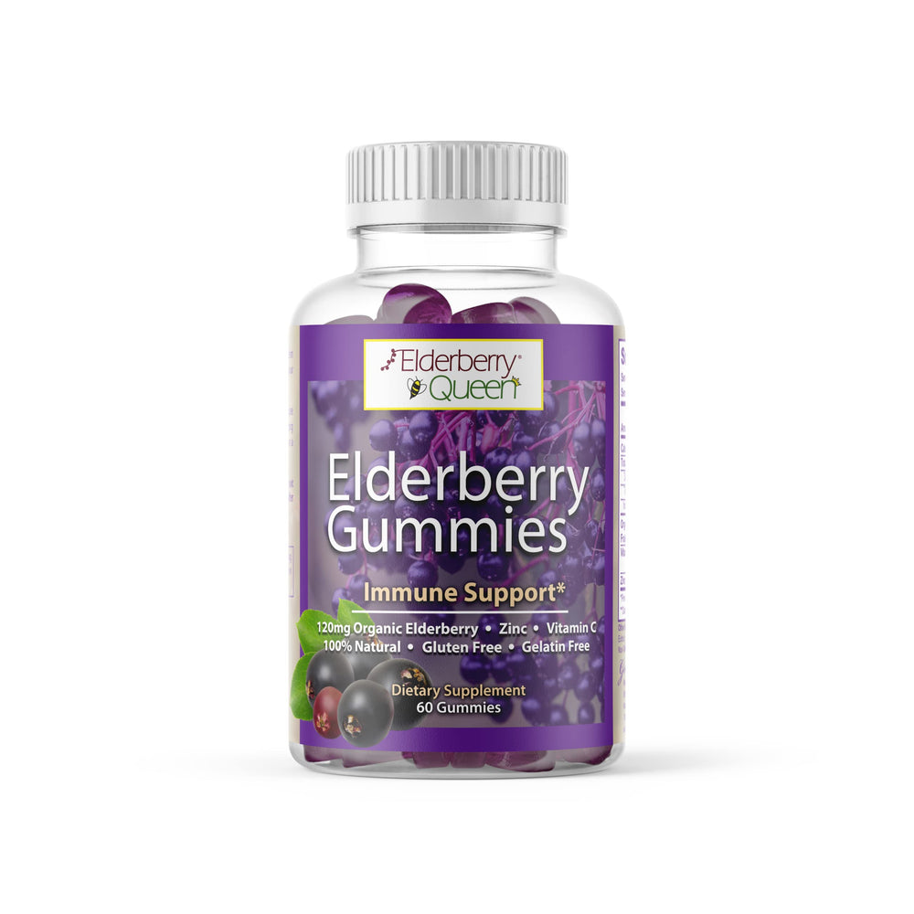 Elderberry Queen organic elderberry gummies 60ct for daily immune support