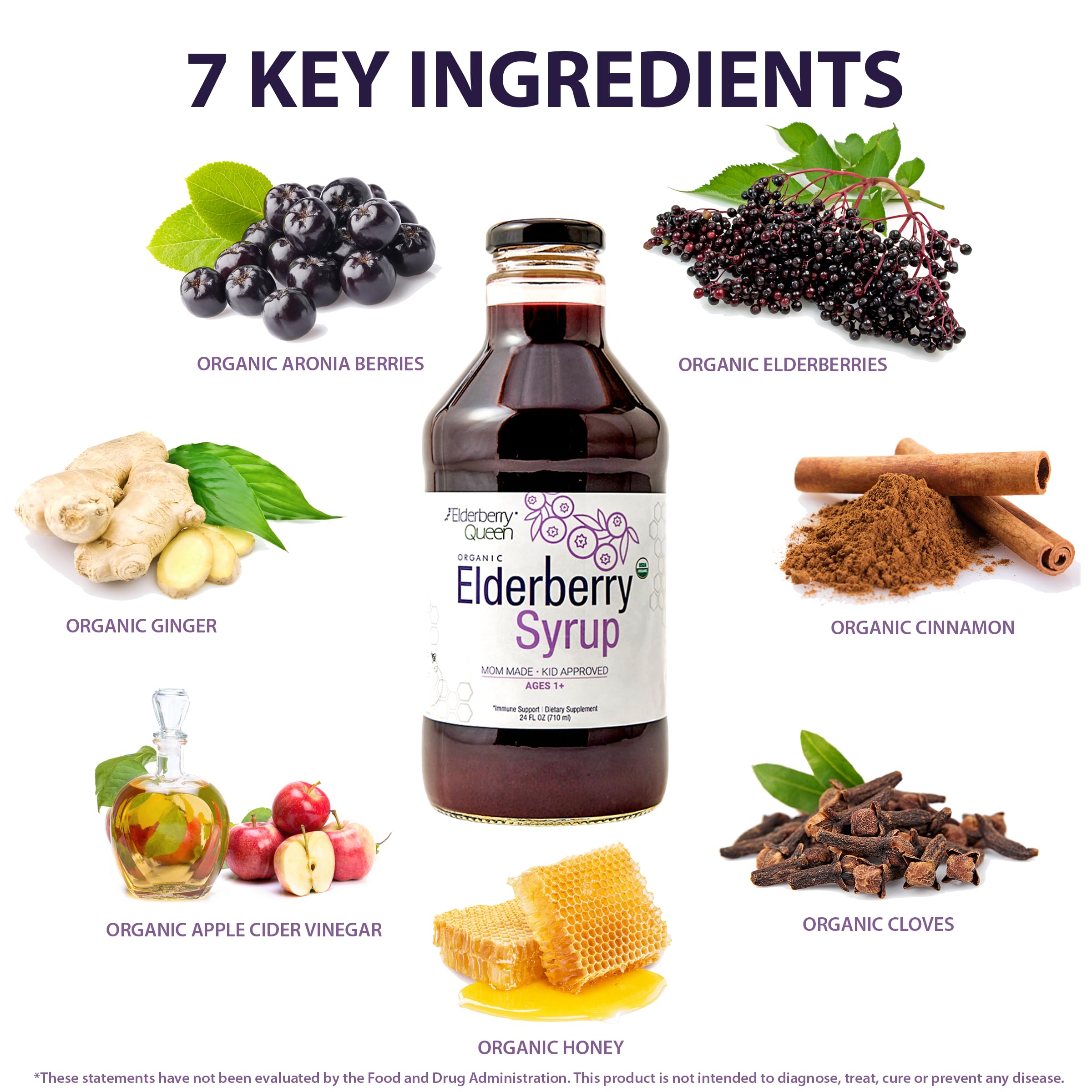 Elderberry Queen syrup being poured into measuring spoon.
