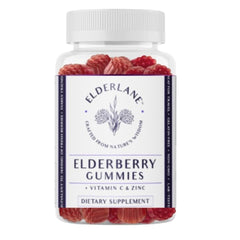 Elderlane Elderberry Gummies bottle for daily immune support.